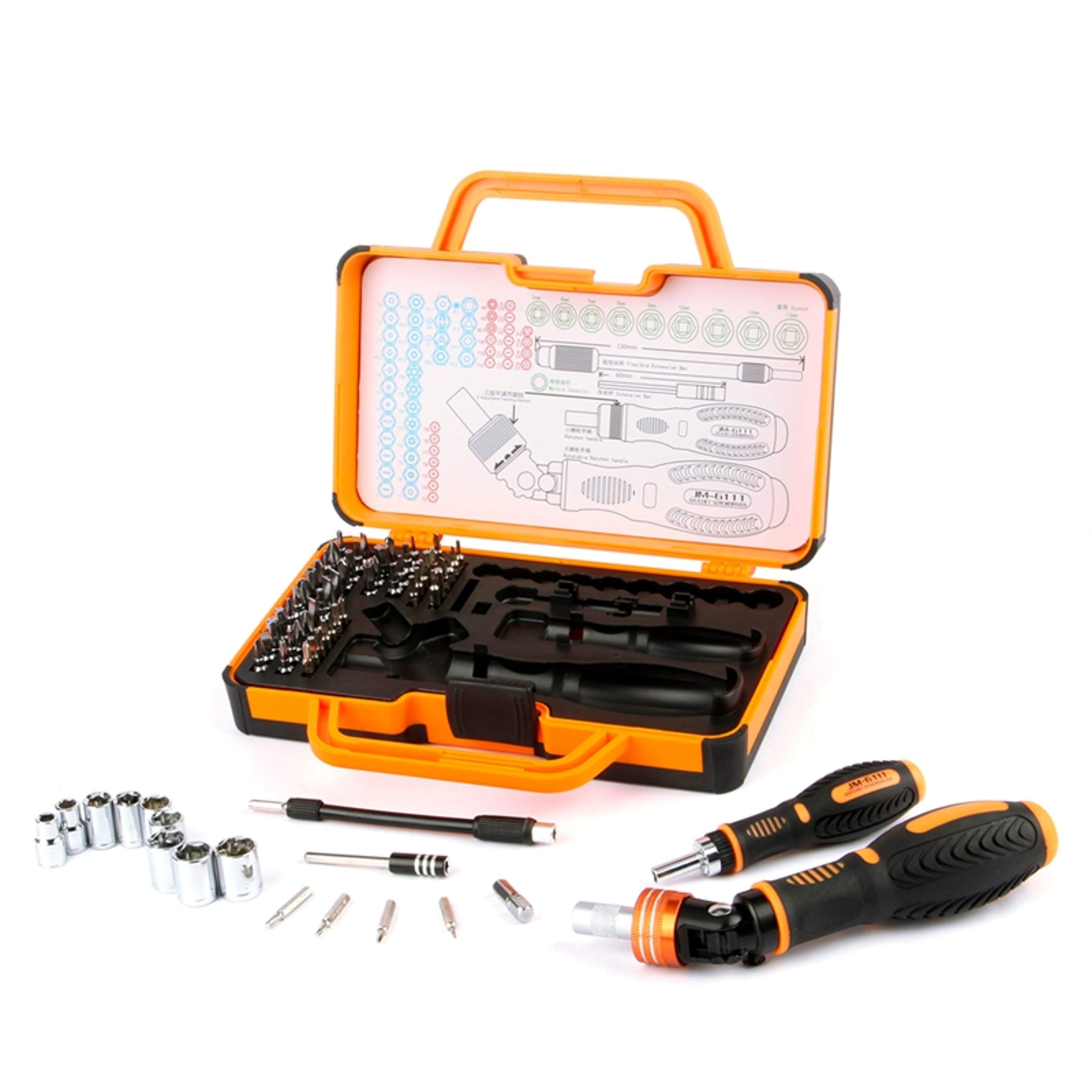 Jakemy JM-6111 Professional Ratchet Screwdriver Set, 69 in 1